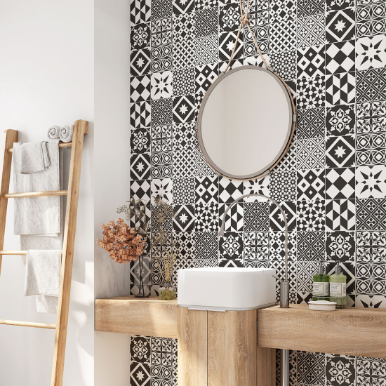 Vinilo Adhesivo para baño - Baldosas de cemento