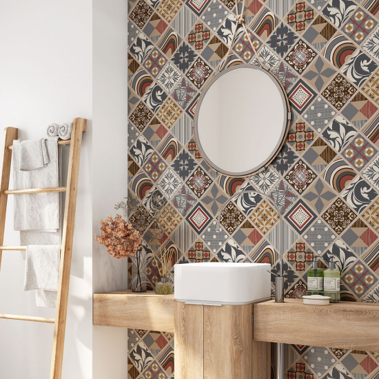 Vinilo Adhesivo para baño - Baldosas de cemento