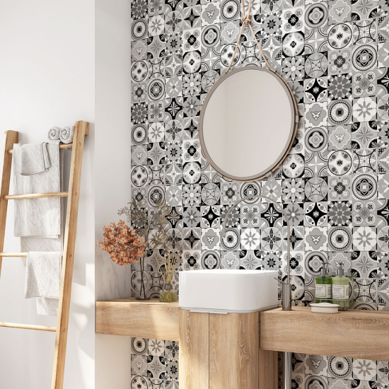 Vinilo Adhesivo para baño - Baldosas de cemento