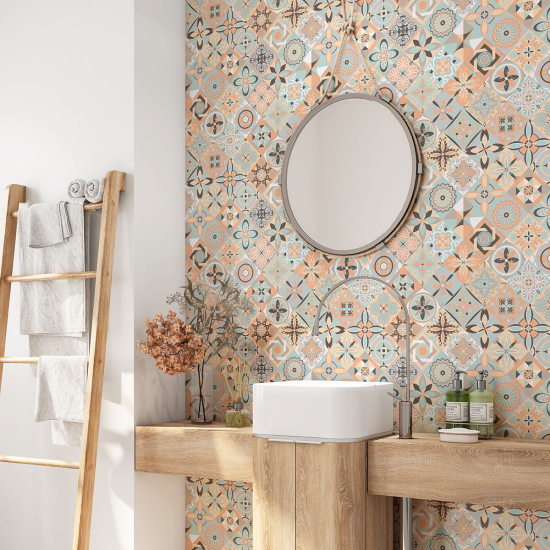 Vinilo Adhesivo para baño - Baldosas de cemento