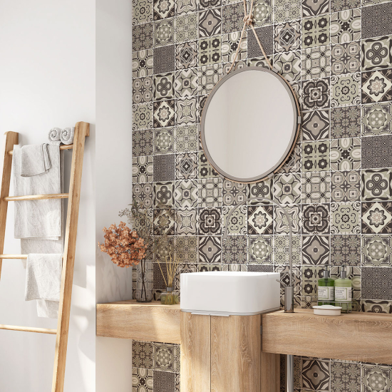Vinilo Adhesivo para baño - Baldosas de cemento