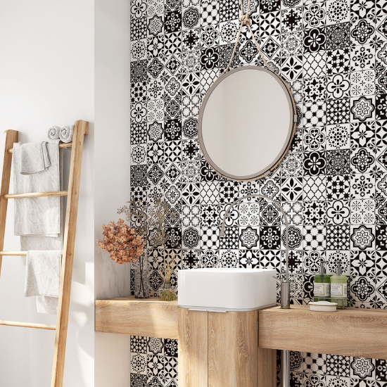 Vinilo Adhesivo para baño - Baldosas de cemento