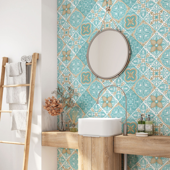 Vinilo Adhesivo para baño - Baldosas de cemento