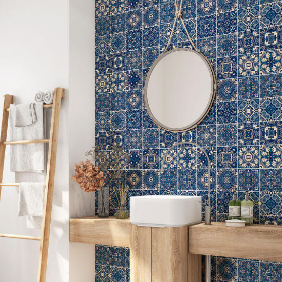 Vinilo Adhesivo para baño - Baldosas de cemento