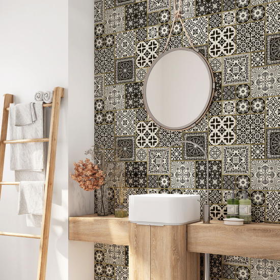 Vinilo Adhesivo para baño - Baldosas de cemento