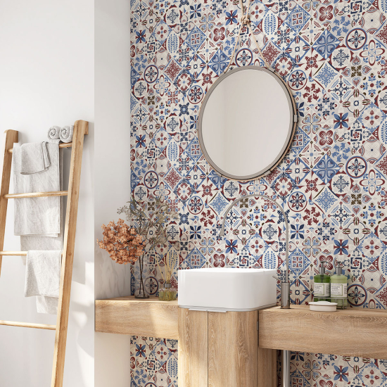 Vinilo Adhesivo para baño - Baldosas de cemento