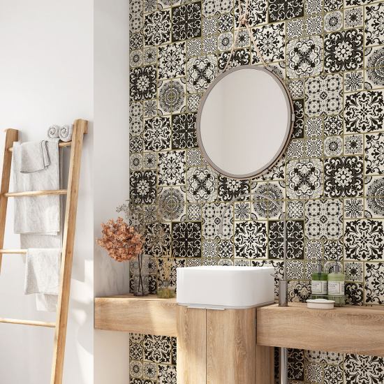 Vinilo Adhesivo para baño - Baldosas de cemento