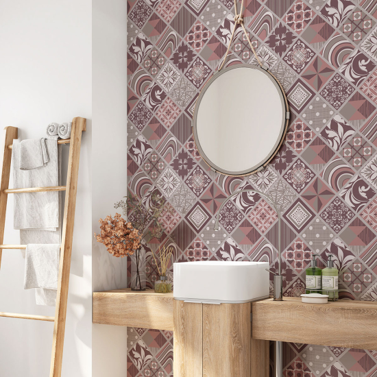 Vinilo Adhesivo para baño - Baldosas de cemento