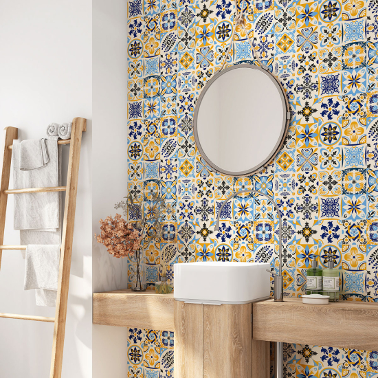 Vinilo Adhesivo para baño - Baldosas de cemento
