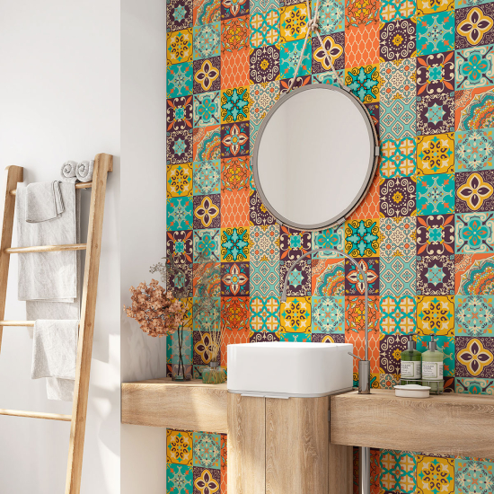 Vinilo Adhesivo para baño - Baldosas de cemento