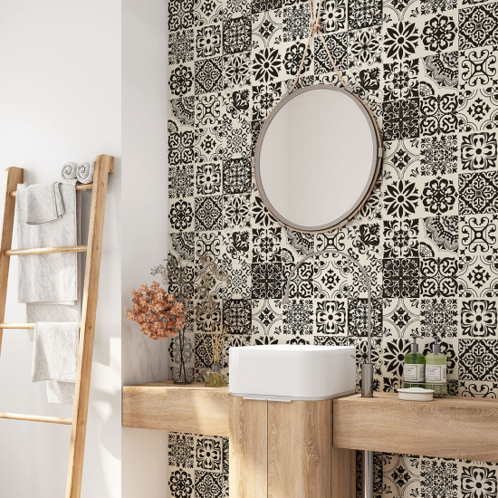 Vinilo Adhesivo para baño - Baldosas de cemento