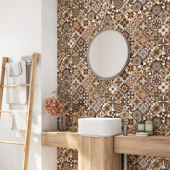 Vinilo Adhesivo para baño - Baldosas de cemento