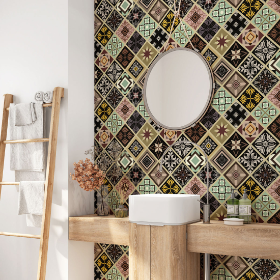 Vinilo Adhesivo para baño - Baldosas de cemento