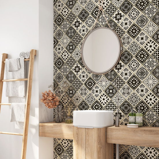 Vinilo Adhesivo para baño - Baldosas de cemento