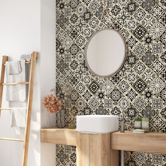 Vinilo Adhesivo para baño - Baldosas de cemento