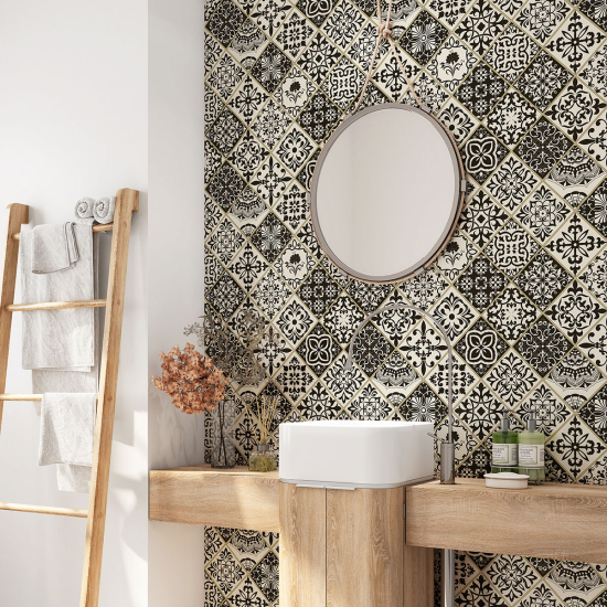 Vinilo Adhesivo para baño - Baldosas de cemento