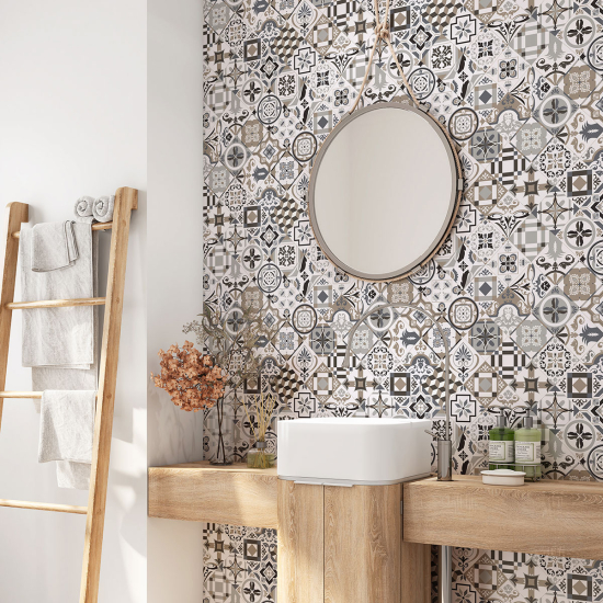 Vinilo Adhesivo para baño - Baldosas de cemento