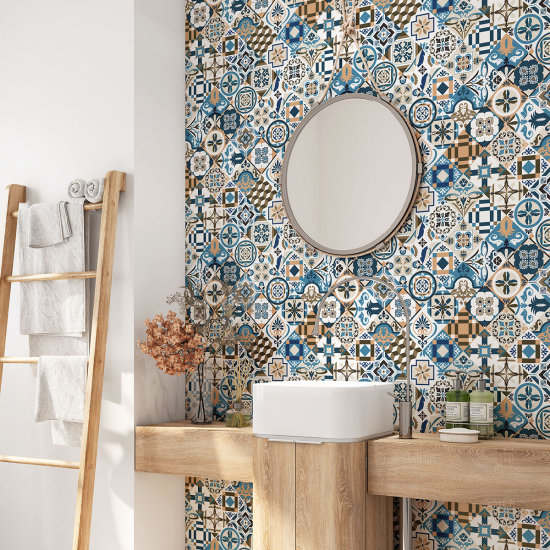 Vinilo Adhesivo para baño - Baldosas de cemento