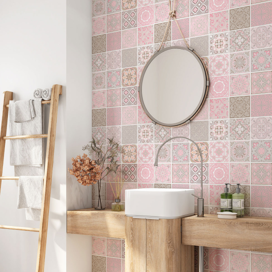 Vinilo Adhesivo para baño - Baldosas de cemento