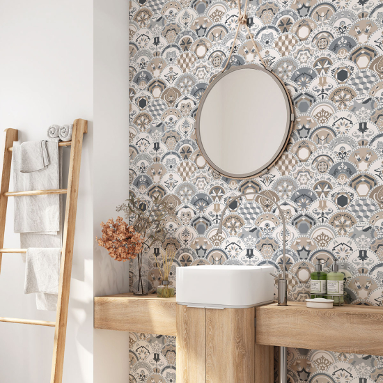 Vinilo Adhesivo para baño - Baldosas de cemento
