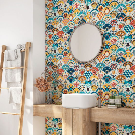 Vinilo Adhesivo para baño - Baldosas de cemento