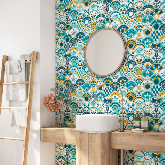 Vinilo Adhesivo para baño - Baldosas de cemento