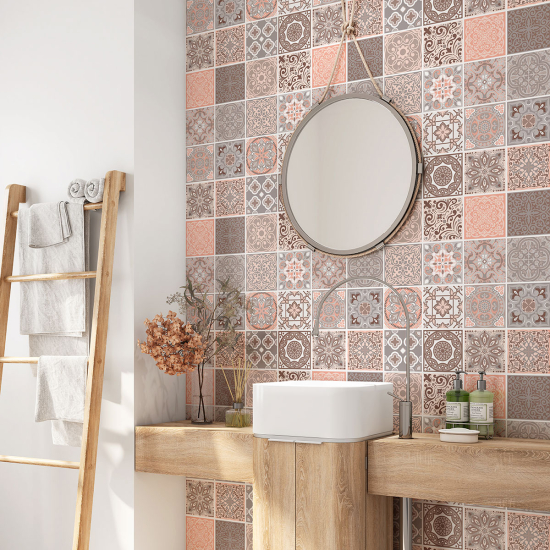Vinilo Adhesivo para baño - Baldosas de cemento