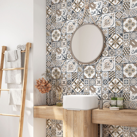 Vinilo Adhesivo para baño - Baldosas de cemento