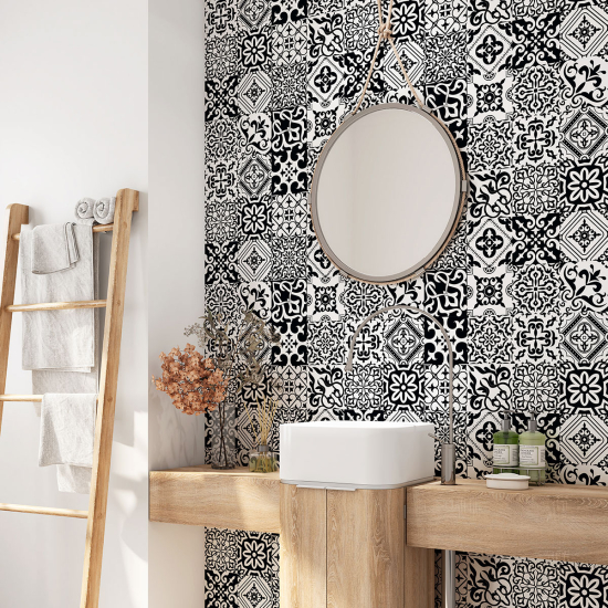 Vinilo Adhesivo para baño - Baldosas de cemento
