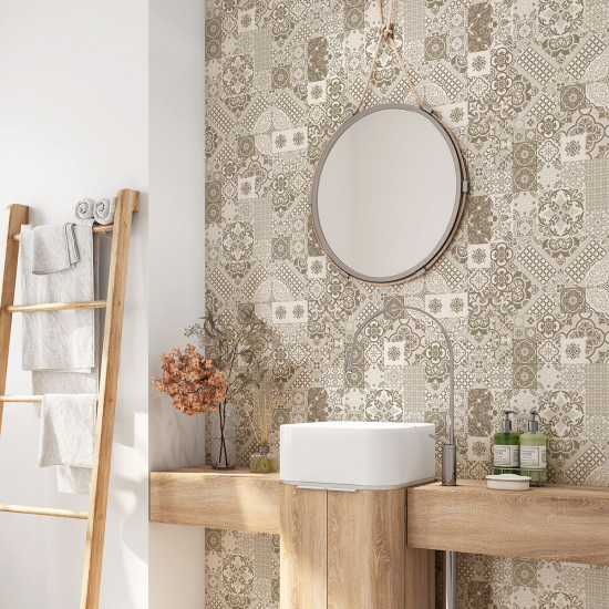 Vinilo Adhesivo para baño - Baldosas de cemento