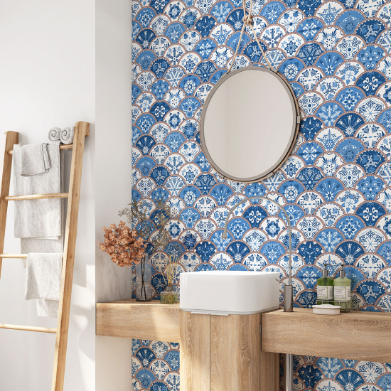 Vinilo Adhesivo para baño - Baldosas de cemento