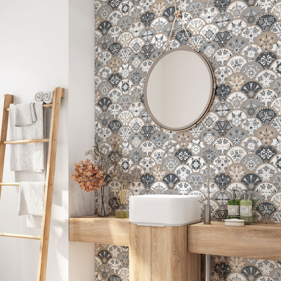 Vinilo Adhesivo para baño - Baldosas de cemento