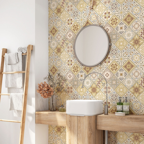 Vinilo Adhesivo para baño - Baldosas de cemento