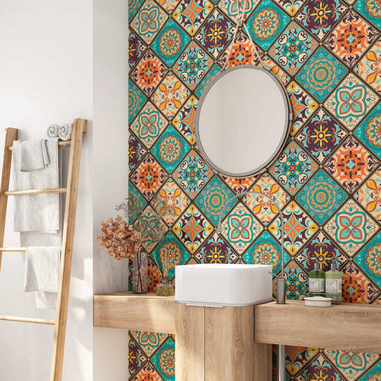 Vinilo Adhesivo para baño - Baldosas de cemento