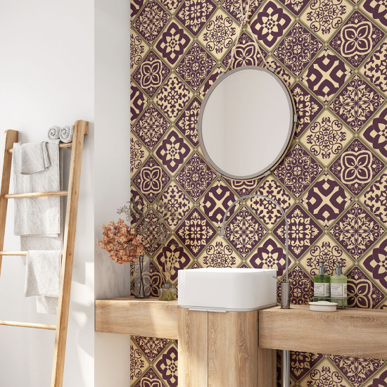 Vinilo Adhesivo para baño - Baldosas de cemento
