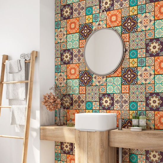 Vinilo Adhesivo para baño - Baldosas de cemento
