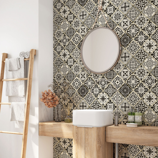 Vinilo Adhesivo para baño - Baldosas de cemento