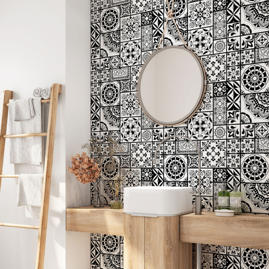Vinilo Adhesivo para baño - Baldosas de cemento
