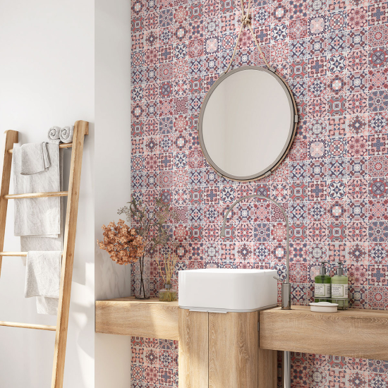 Vinilo Adhesivo para baño - Baldosas de cemento