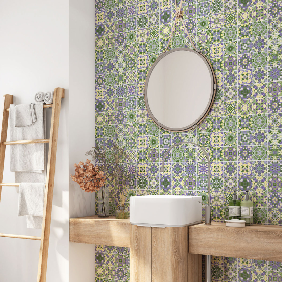 Vinilo Adhesivo para baño - Baldosas de cemento