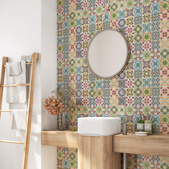 Vinilo Adhesivo para baño - Baldosas de cemento