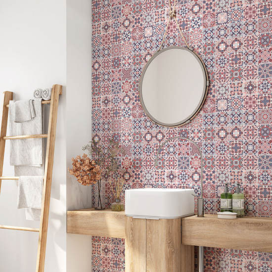 Vinilo Adhesivo para baño - Baldosas de cemento