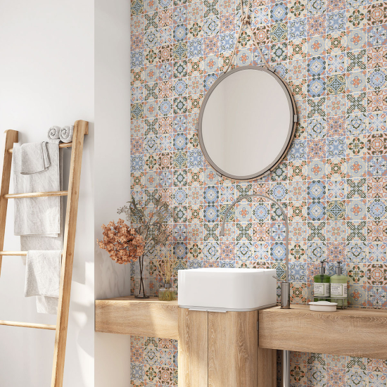 Vinilo Adhesivo para baño - Baldosas de cemento