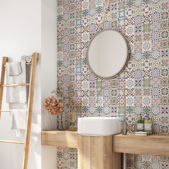 Vinilo Adhesivo para baño - Baldosas de cemento