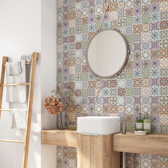 Vinilo Adhesivo para baño - Baldosas de cemento