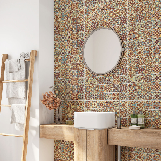 Vinilo Adhesivo para baño - Baldosas de cemento