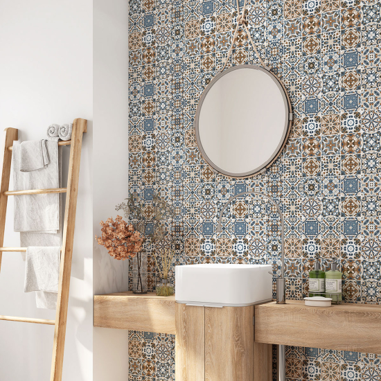 Vinilo Adhesivo para baño - Baldosas de cemento
