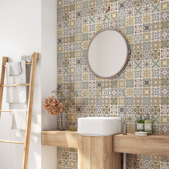 Vinilo Adhesivo para baño - Baldosas de cemento