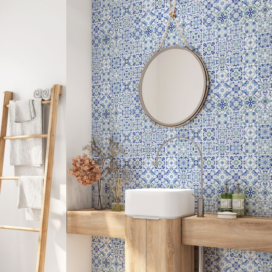 Vinilo Adhesivo para baño - Baldosas de cemento