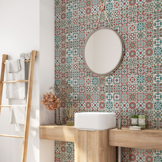 Vinilo Adhesivo para baño - Baldosas de cemento